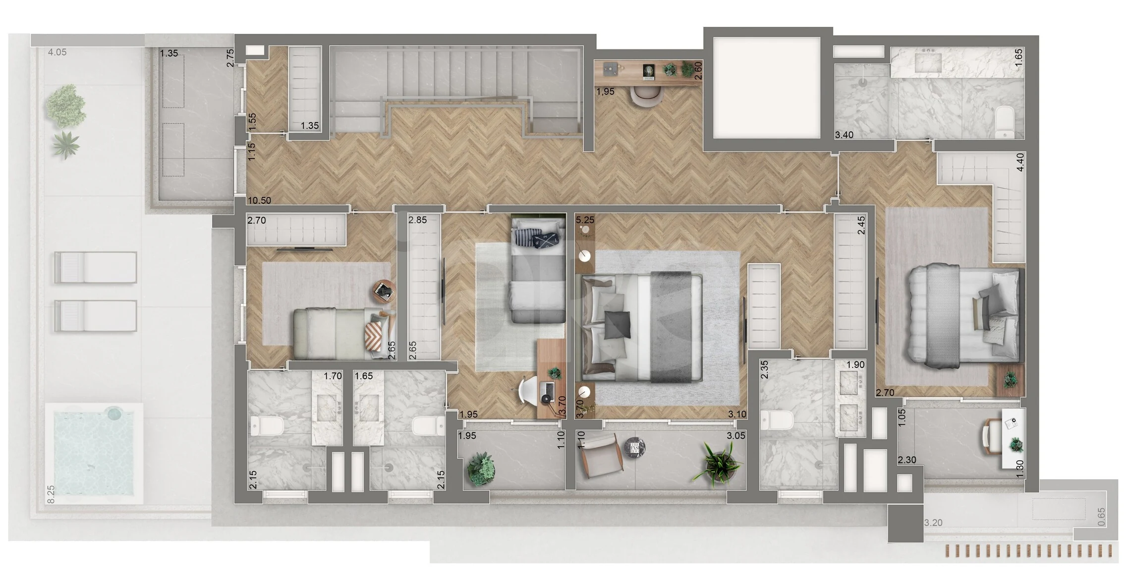 Planta — Garden 210,5 m²