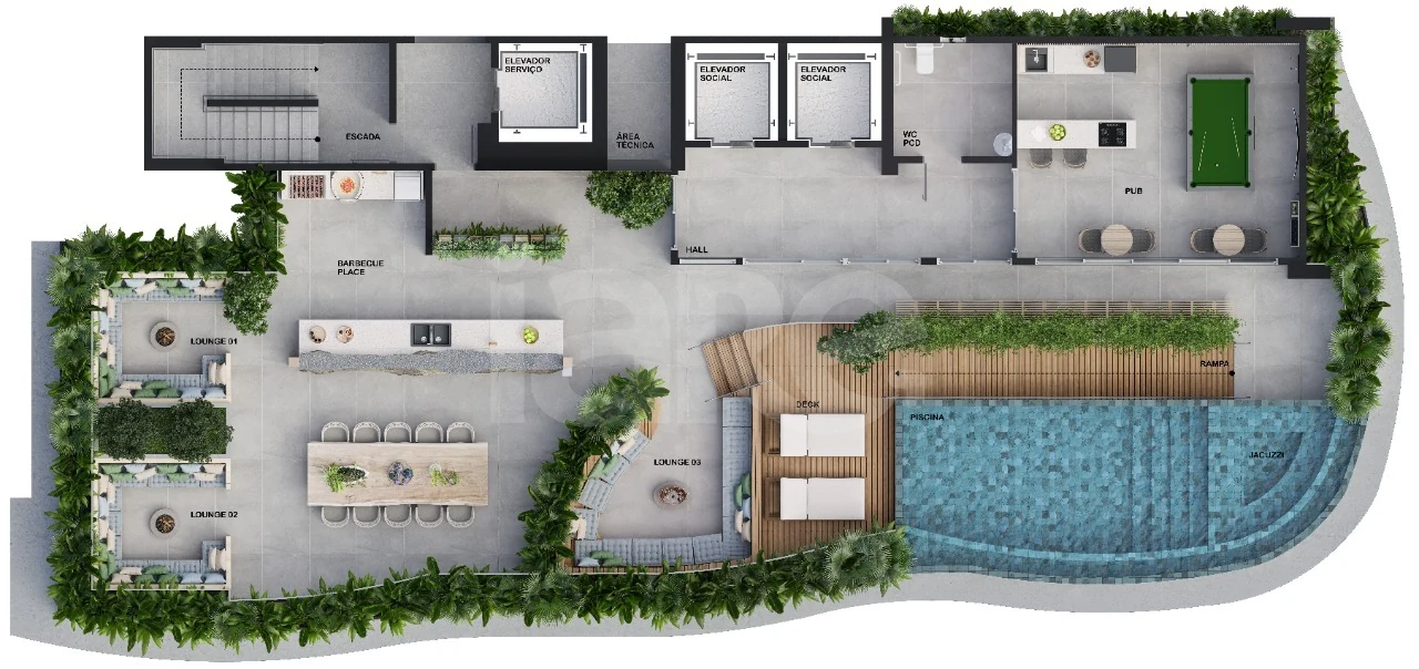 Planta — Pavimento cobertura