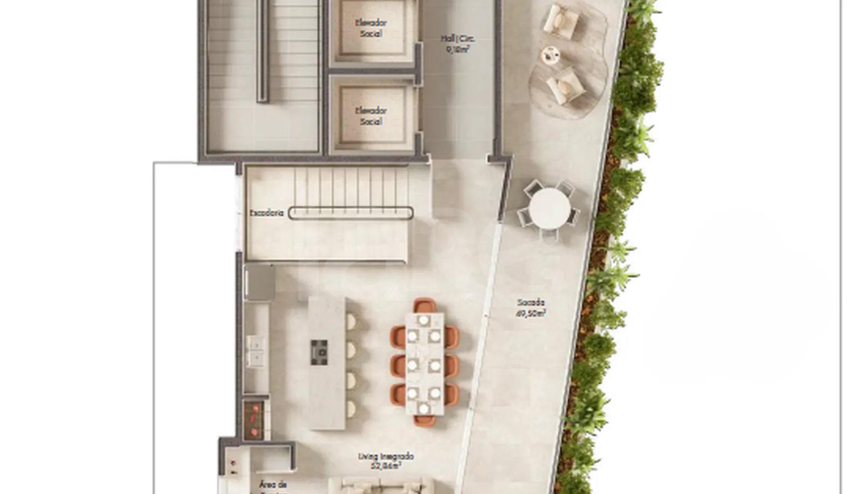 Planta — Apartamento 284 m²