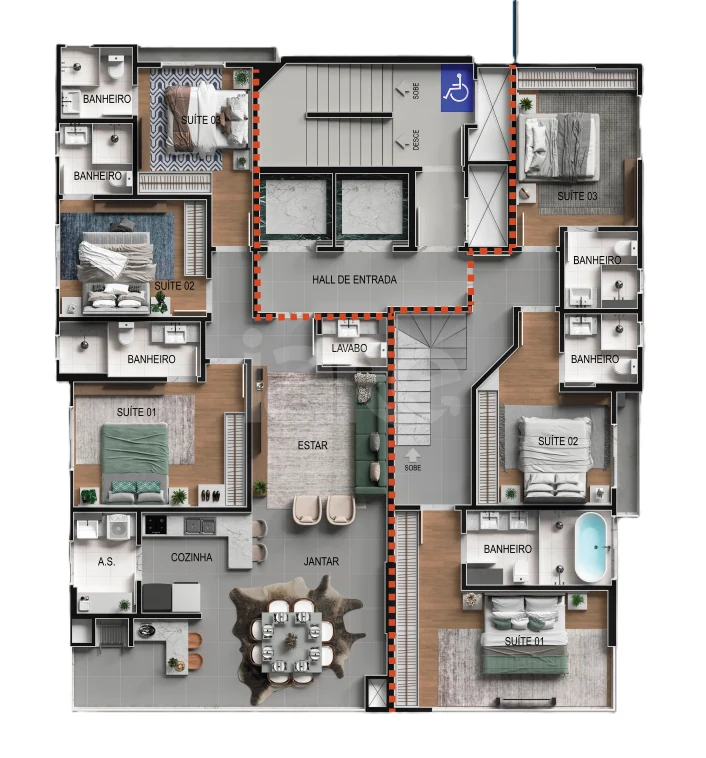 Planta — Pavimento 6