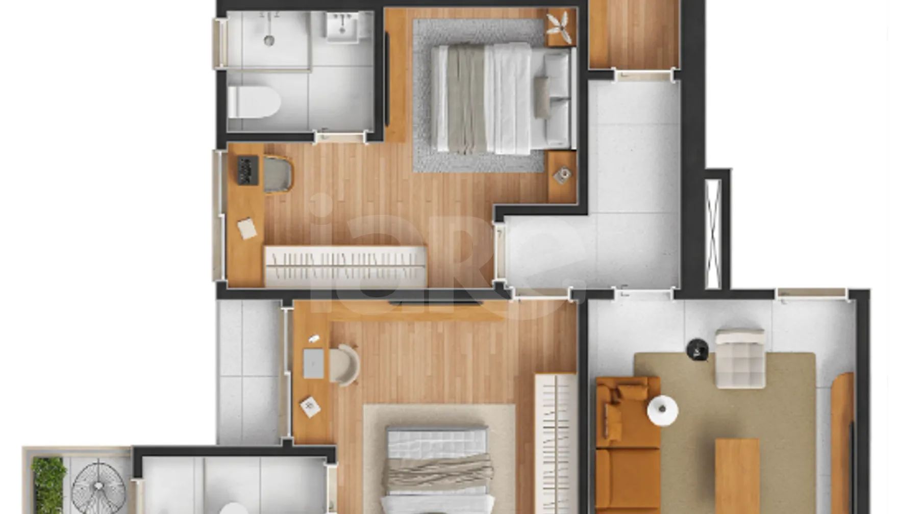 Planta — Apartamento 155 m²
