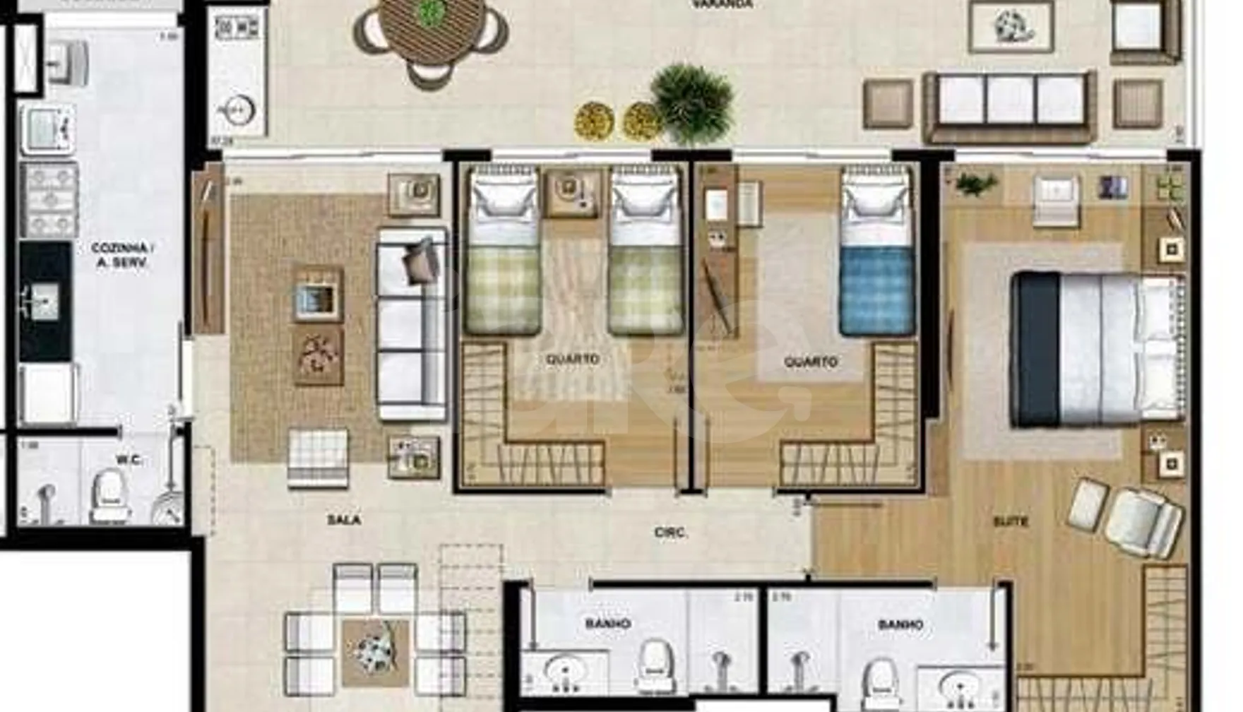Planta — Cobertura Duplex 265,73 m²