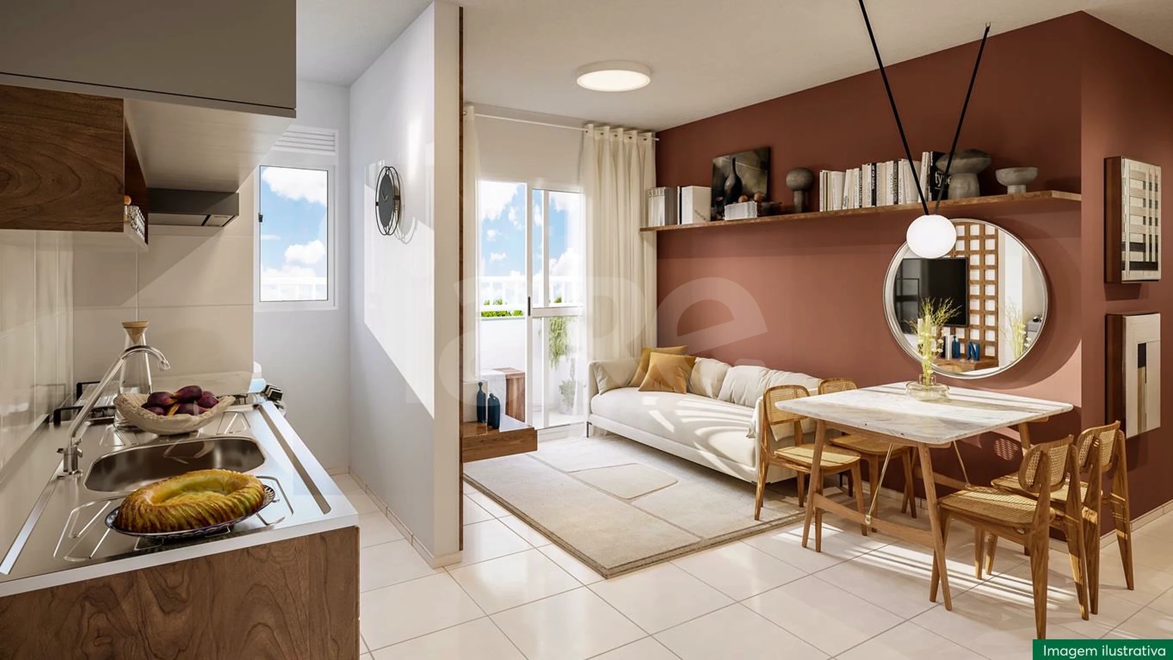 Mar de Trindade - Apartamento com 42,03 m², em Alcântara — foto 2