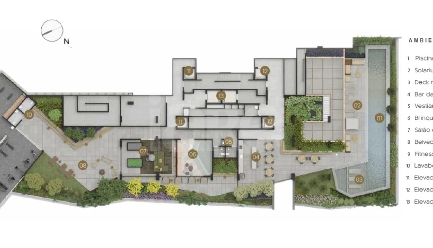 Planta — Pavimento lazer