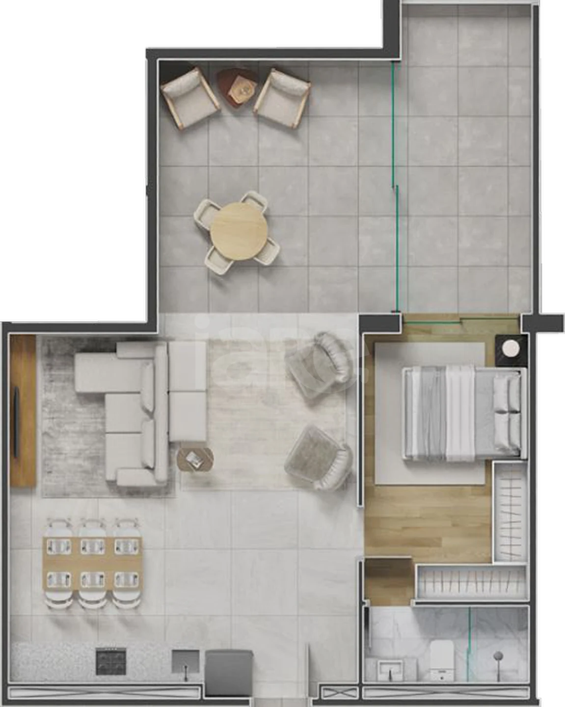 Planta — Garden 71,5 m²
