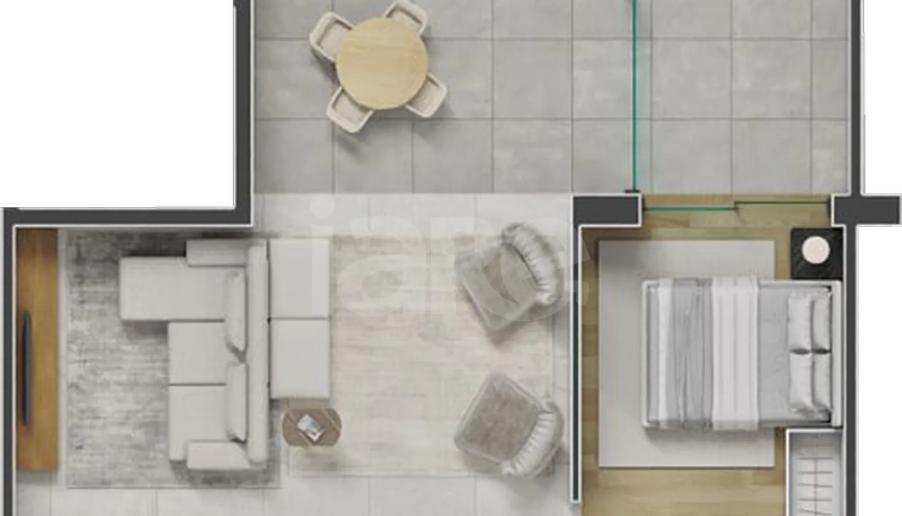 Planta — Garden 71,5 m²