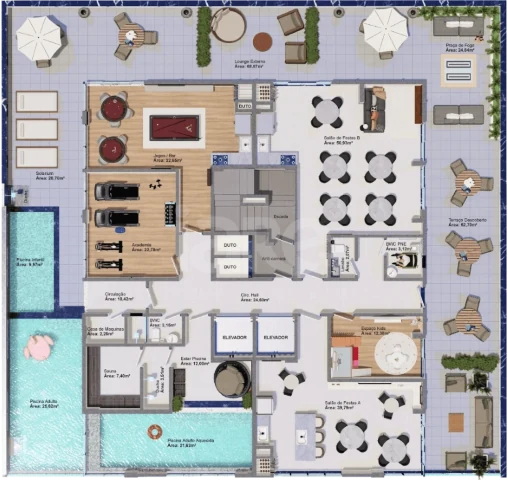 Planta — Pavimento lazer