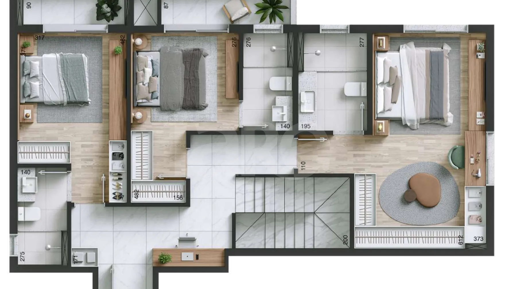 Planta — Cobertura Duplex 232,47 m²