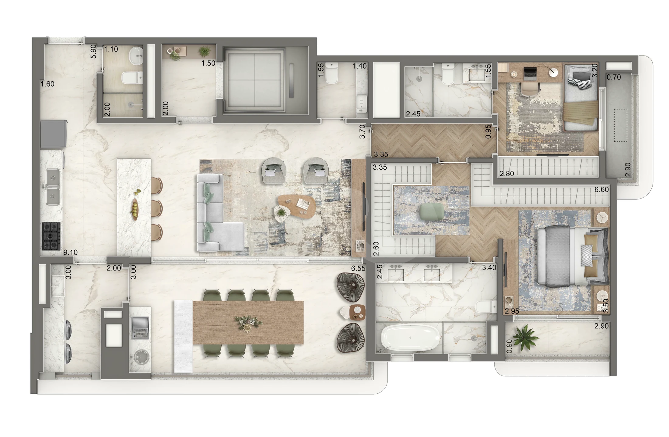 Planta — Garden 139,5 m²
