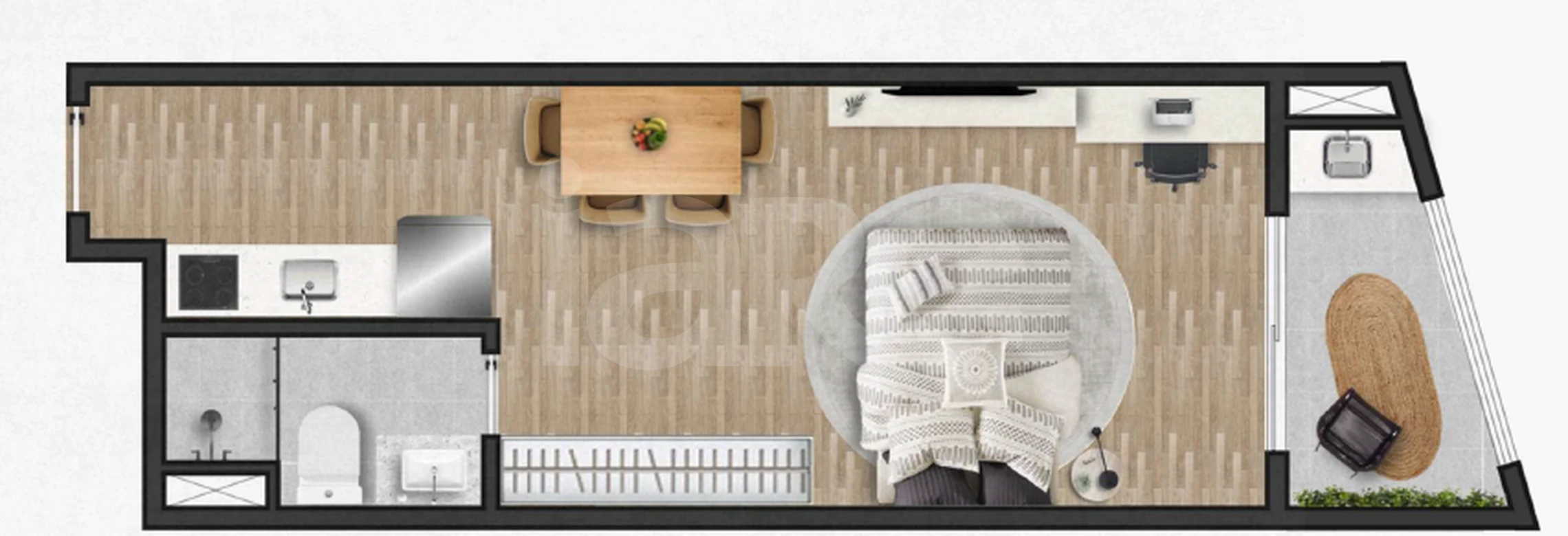 Planta — Apartamento 30,47 m²