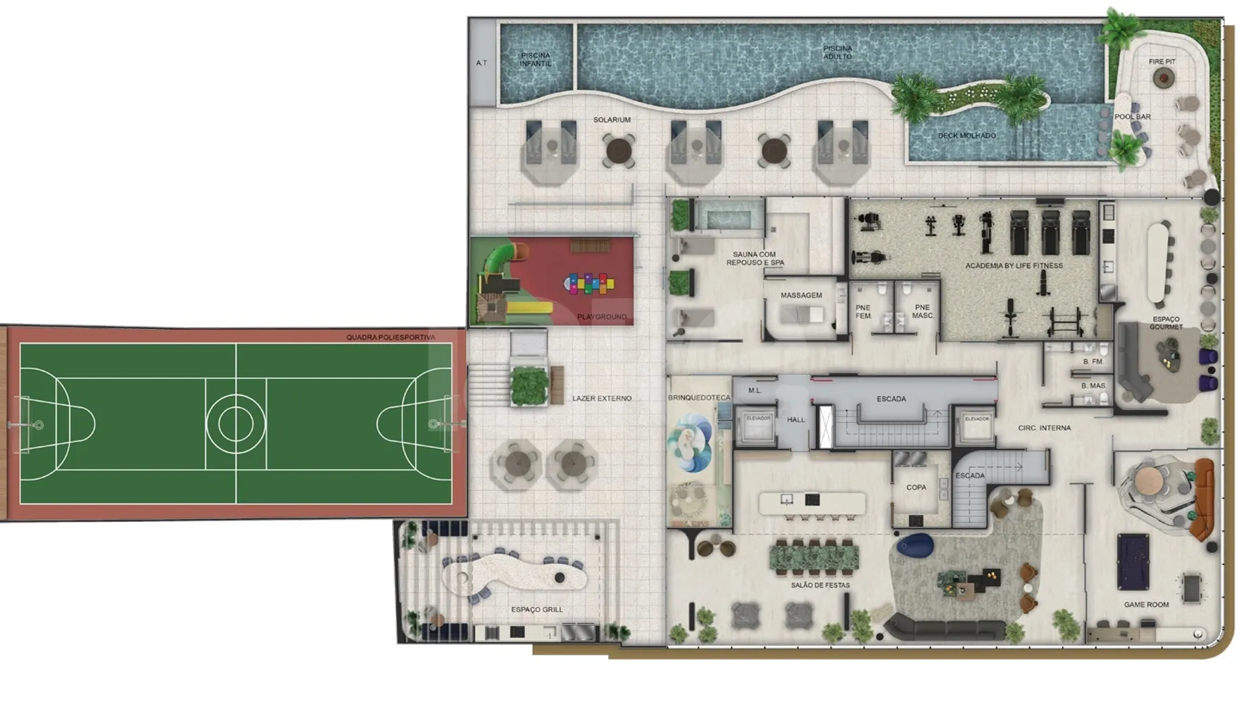 Planta — Pavimento lazer