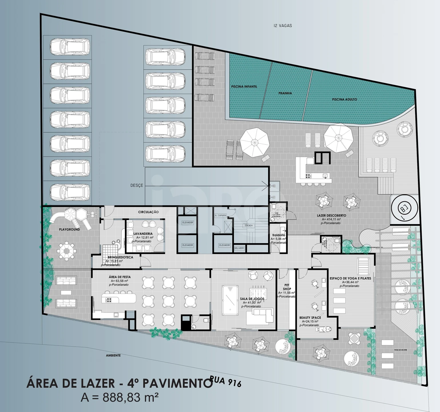 Planta — Pavimento lazer