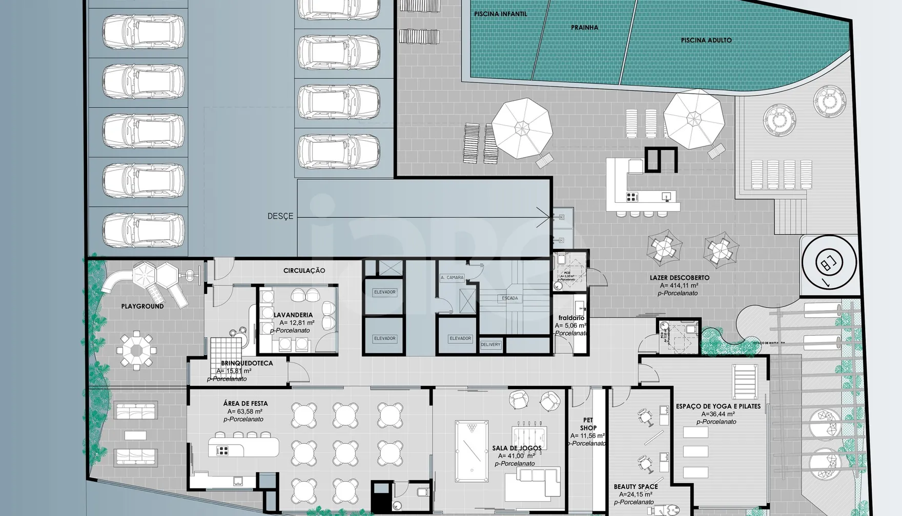 Planta — Pavimento lazer