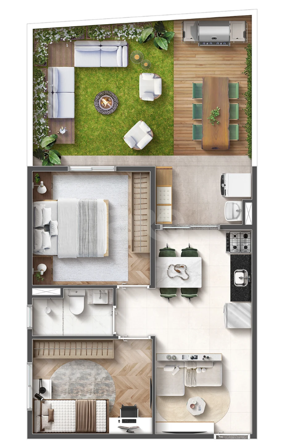 Planta — Garden 60,88 m²