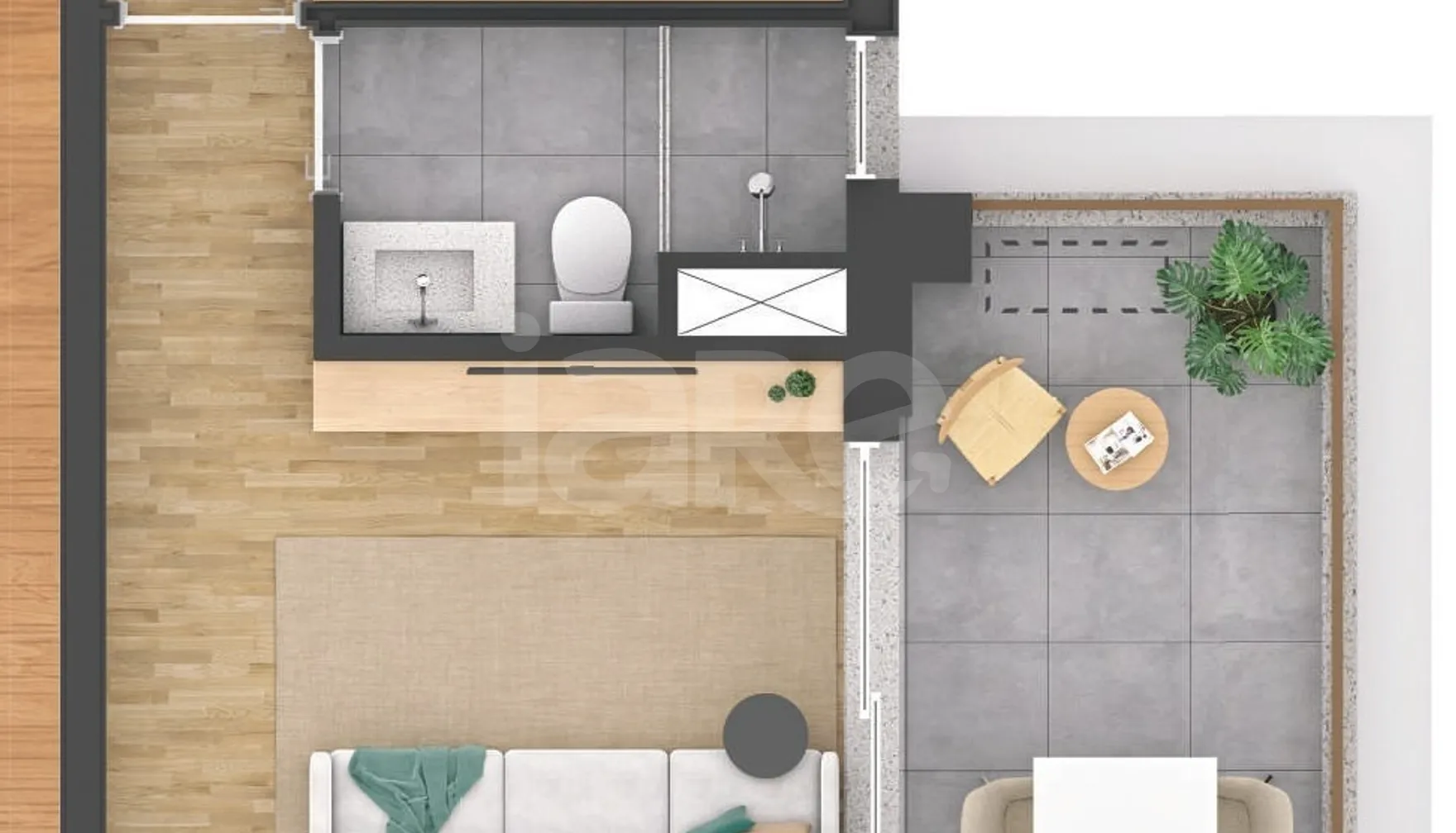 Planta — Apartamento 42,78 m²