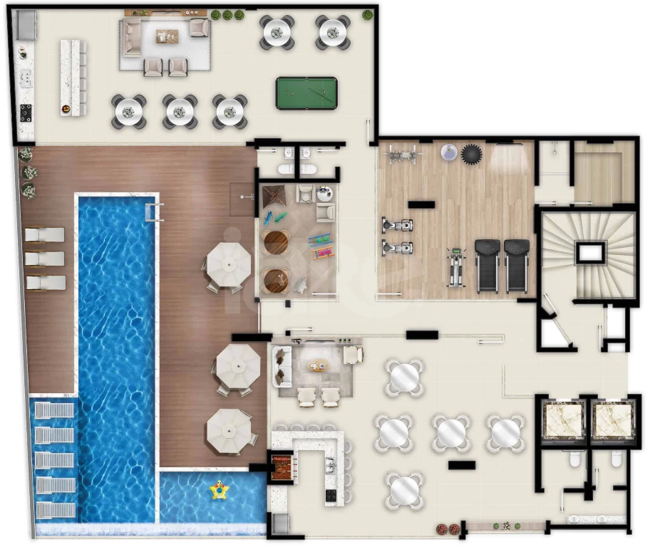Planta — Pavimento lazer