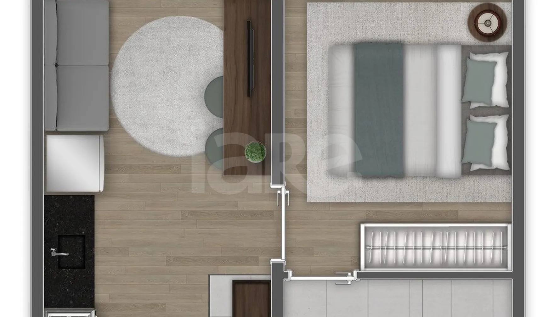 Planta — Apartamento 25 m²