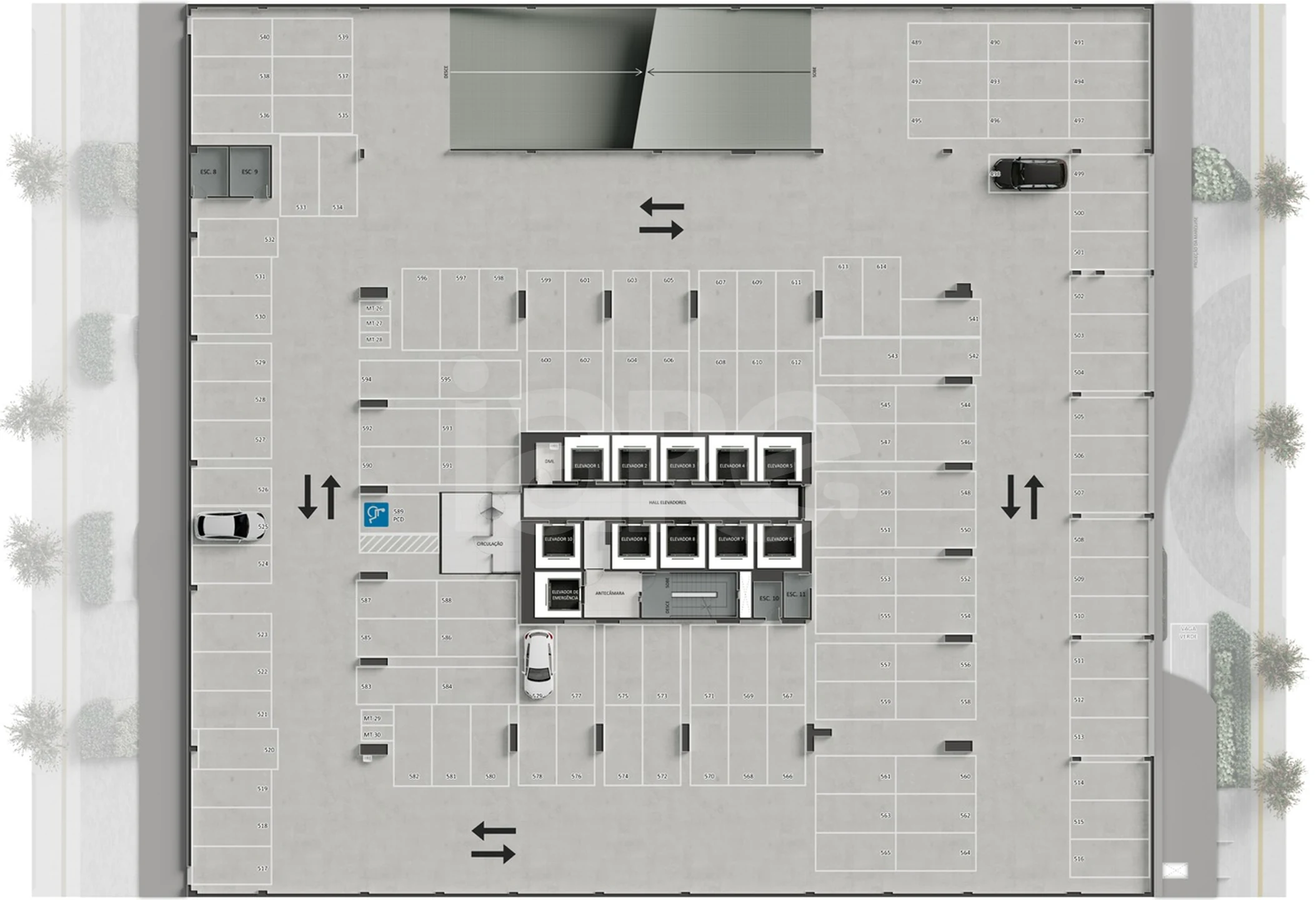 Planta — Pavimento garagem 2