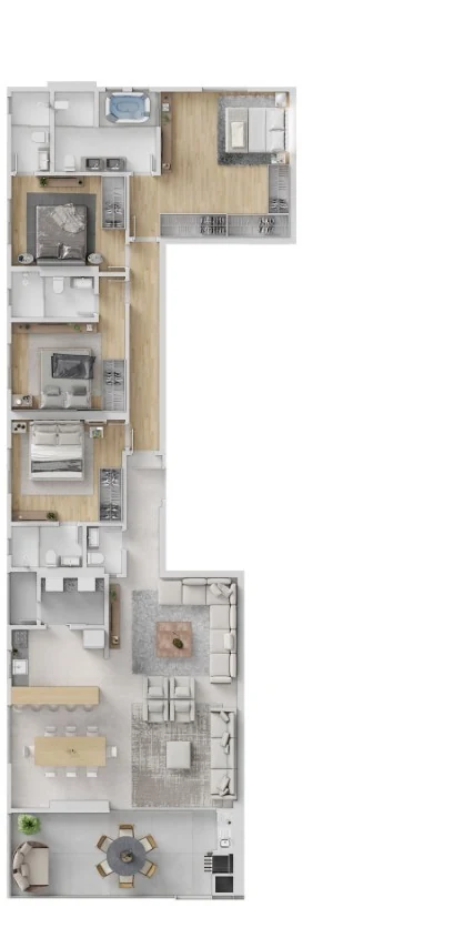 Planta — Apartamento 198 m²