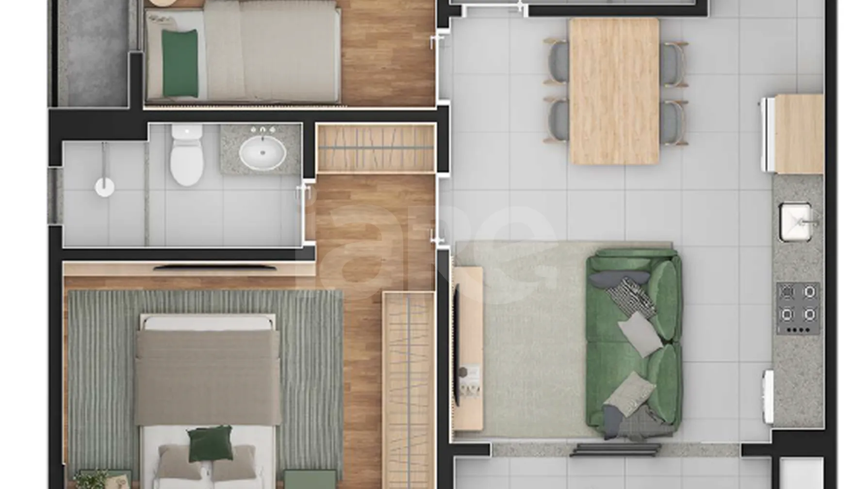 Planta — Garden 59,59 m²