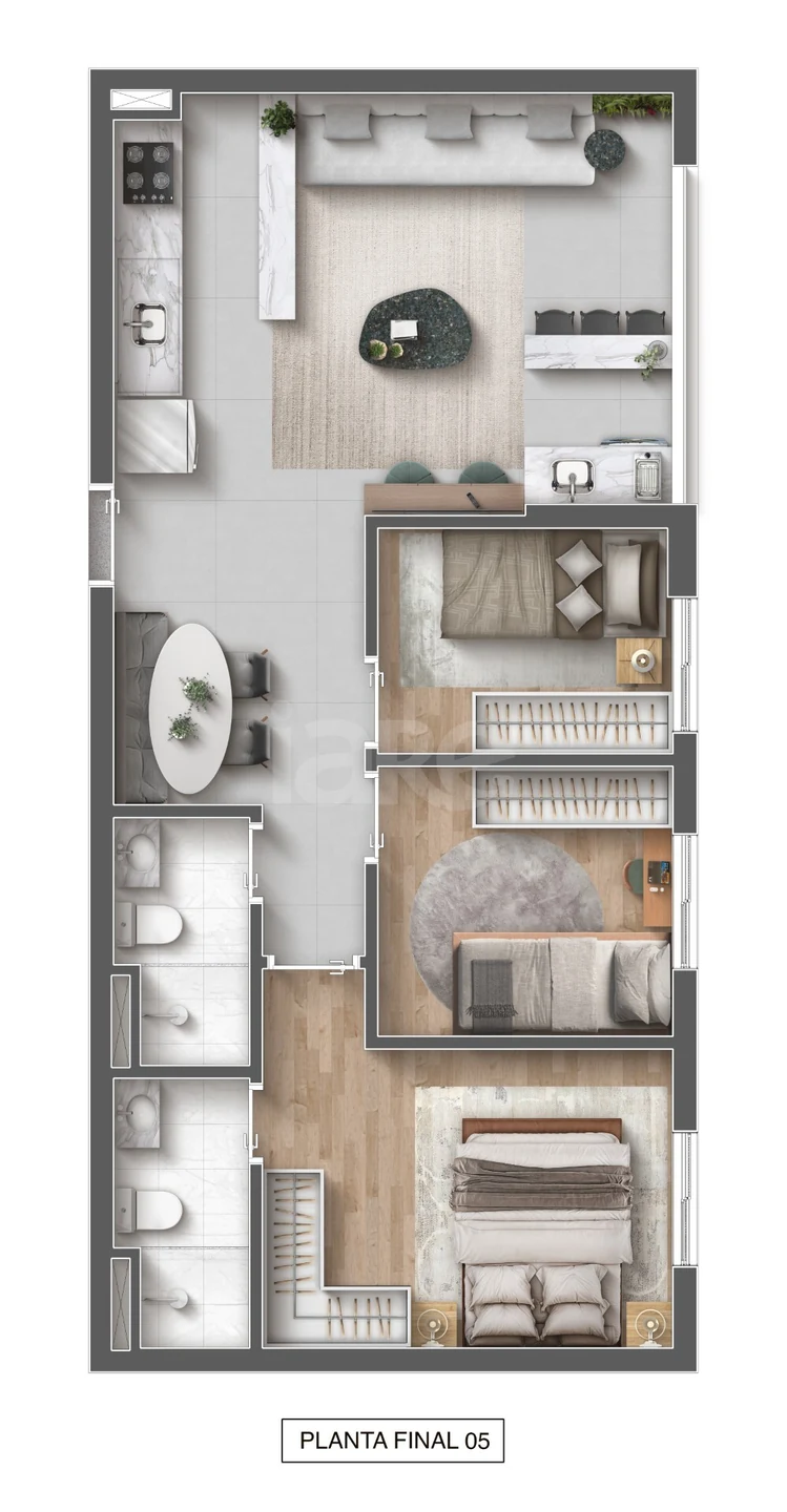 Planta — Garden 61,26 m²
