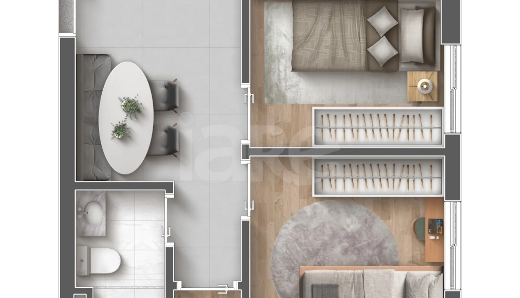 Planta — Garden 61,26 m²