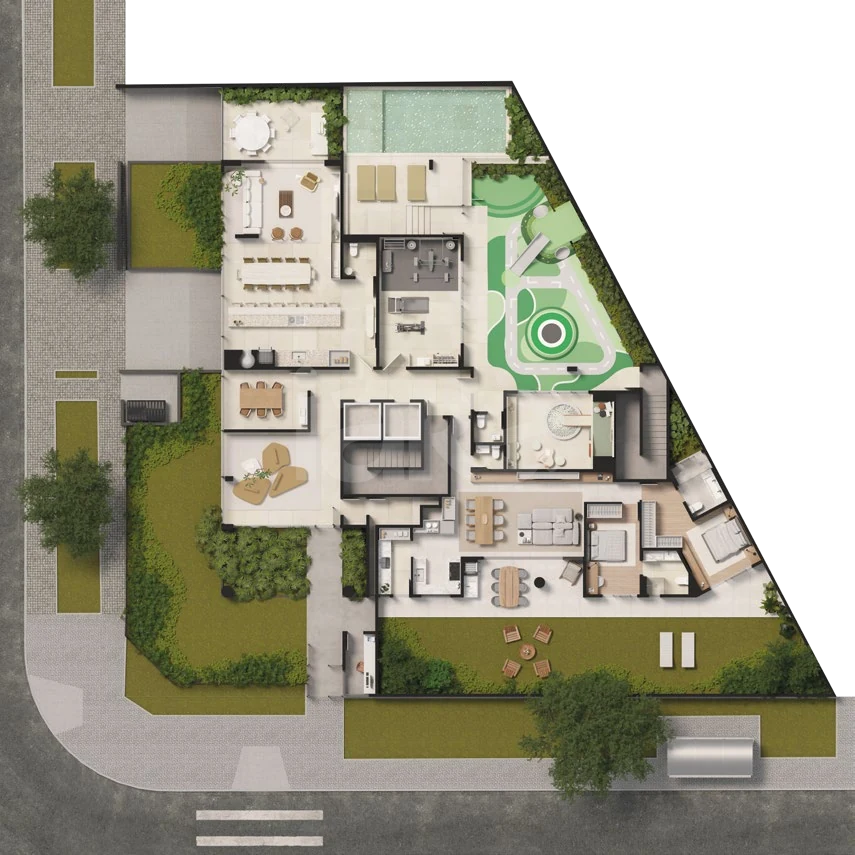 Planta — Pavimento lazer