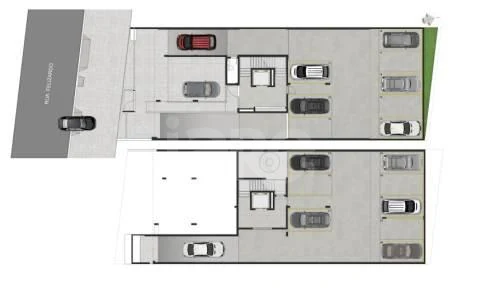 Planta — Implantação subsolo e térreo