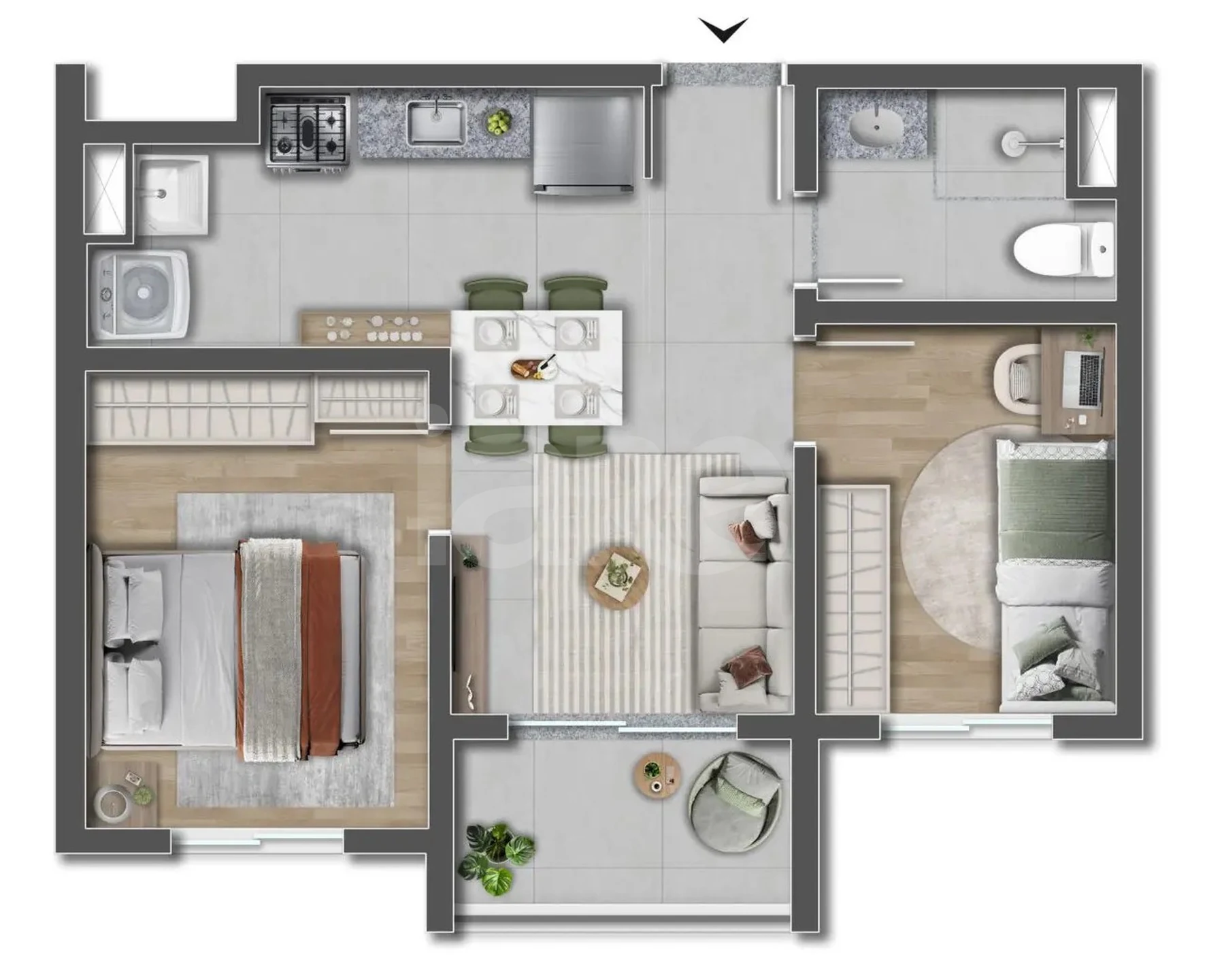Planta — Apartamento 40,35 m²
