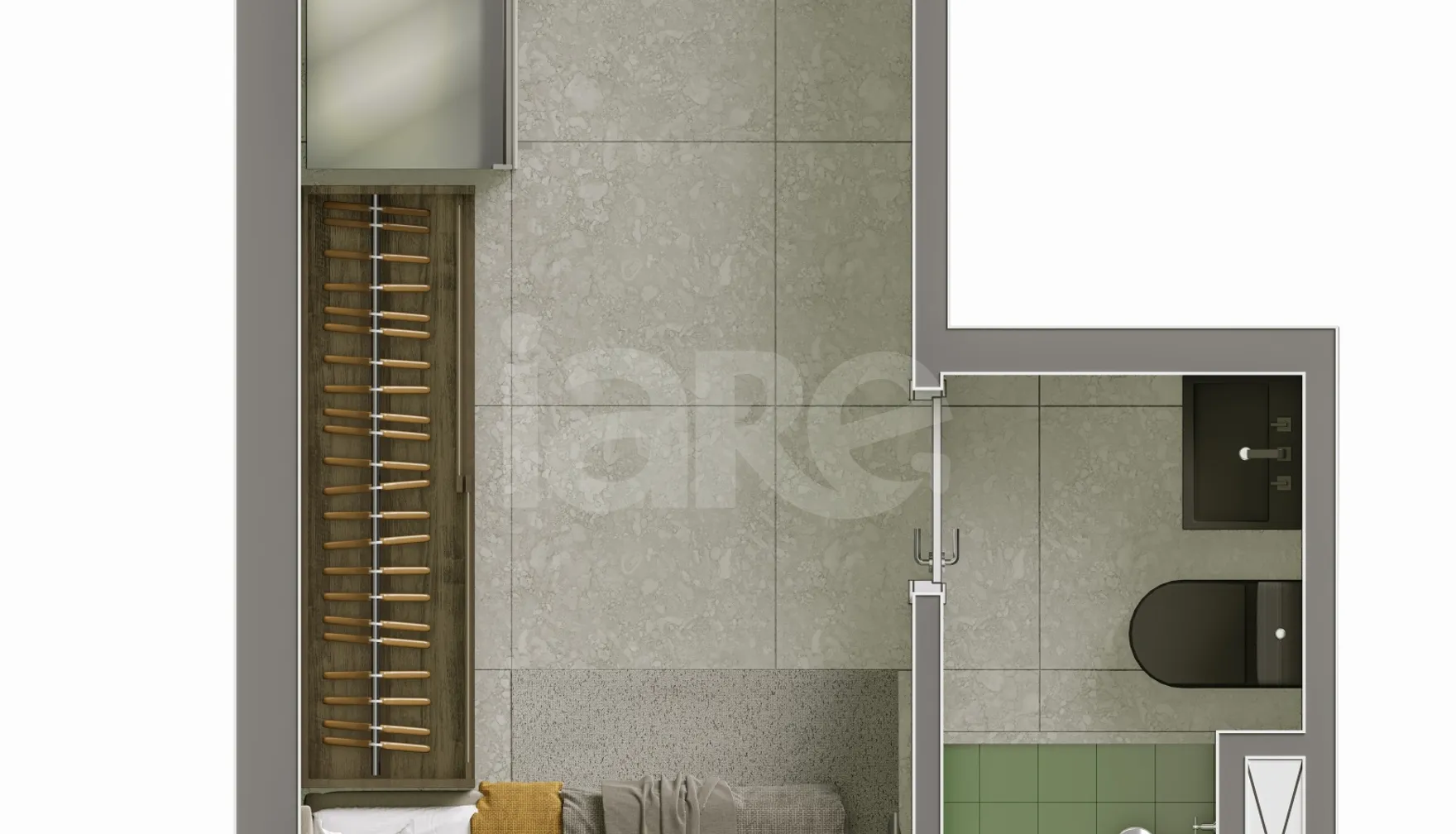 Planta — Studio 17,03 m²