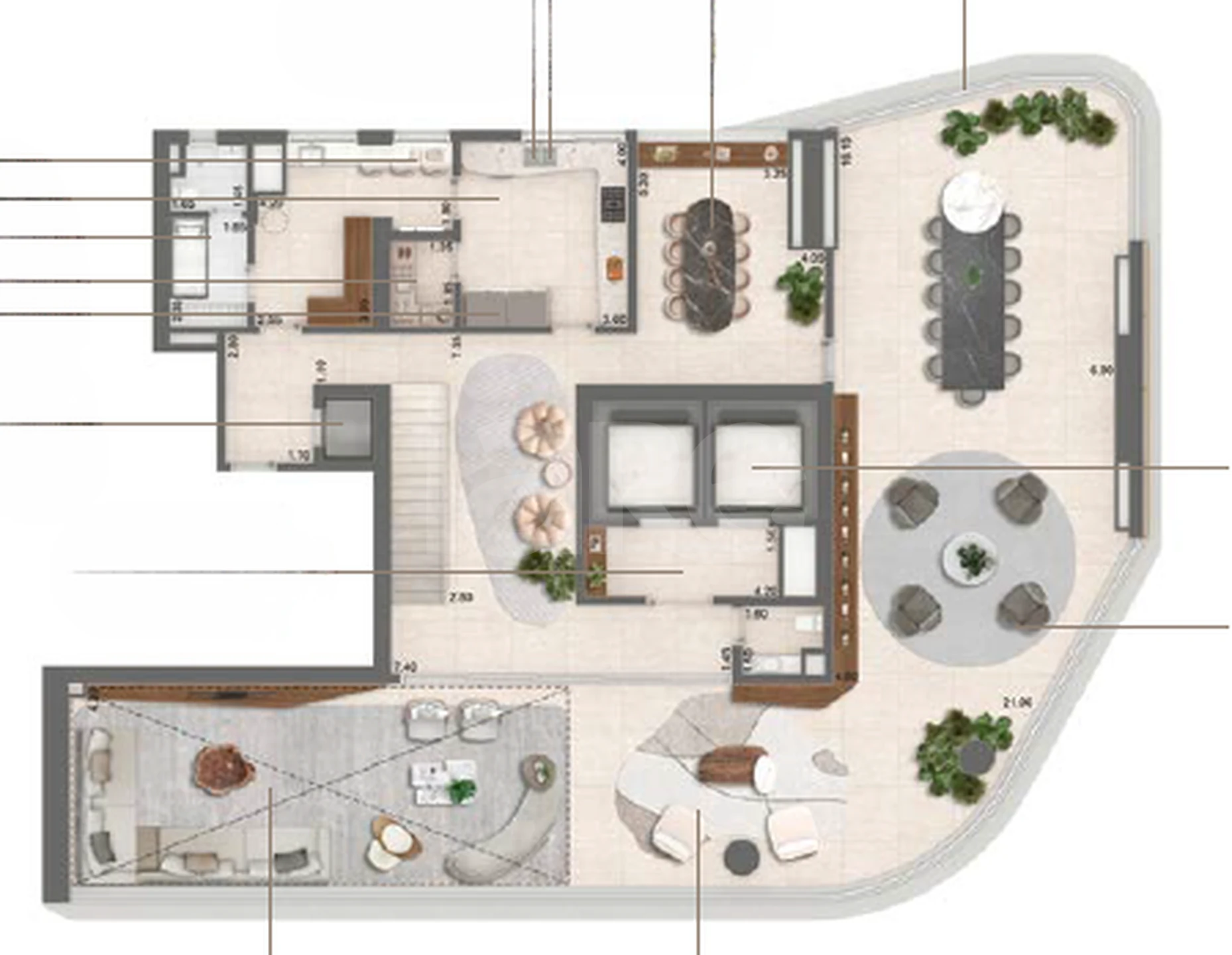 Planta — Garden 565 m²