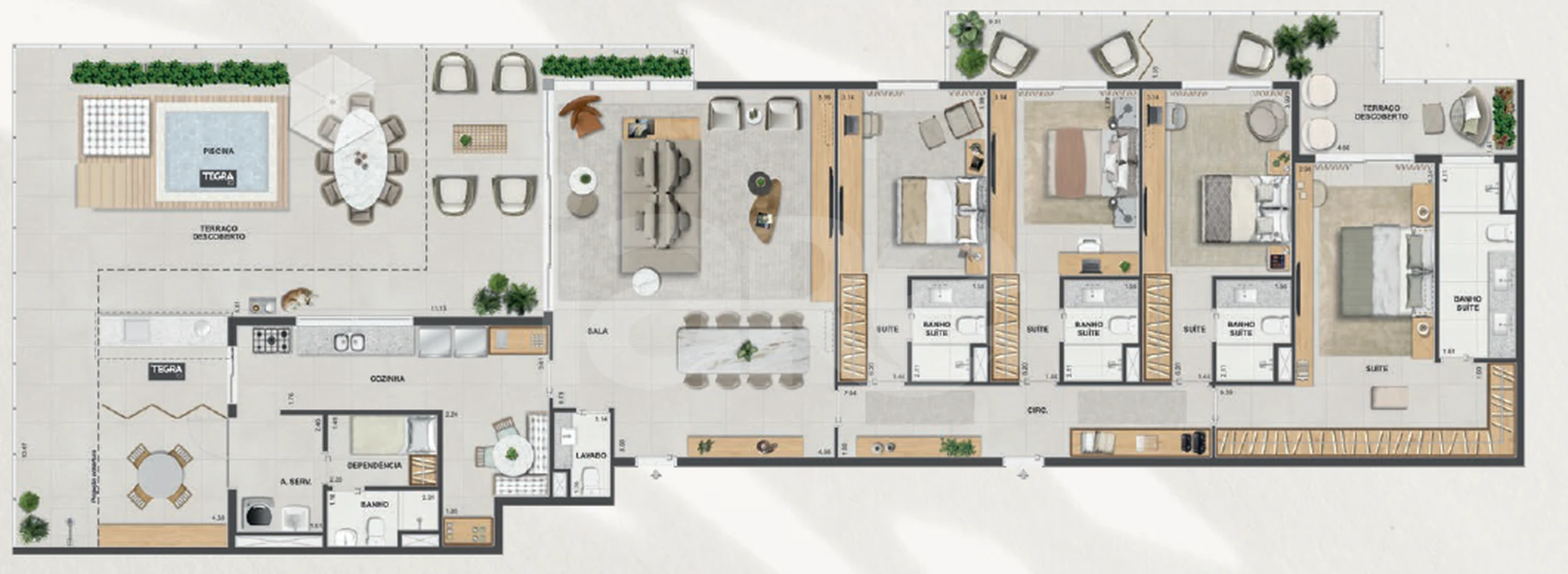 Planta — Cobertura Horizontal 321,12 m²