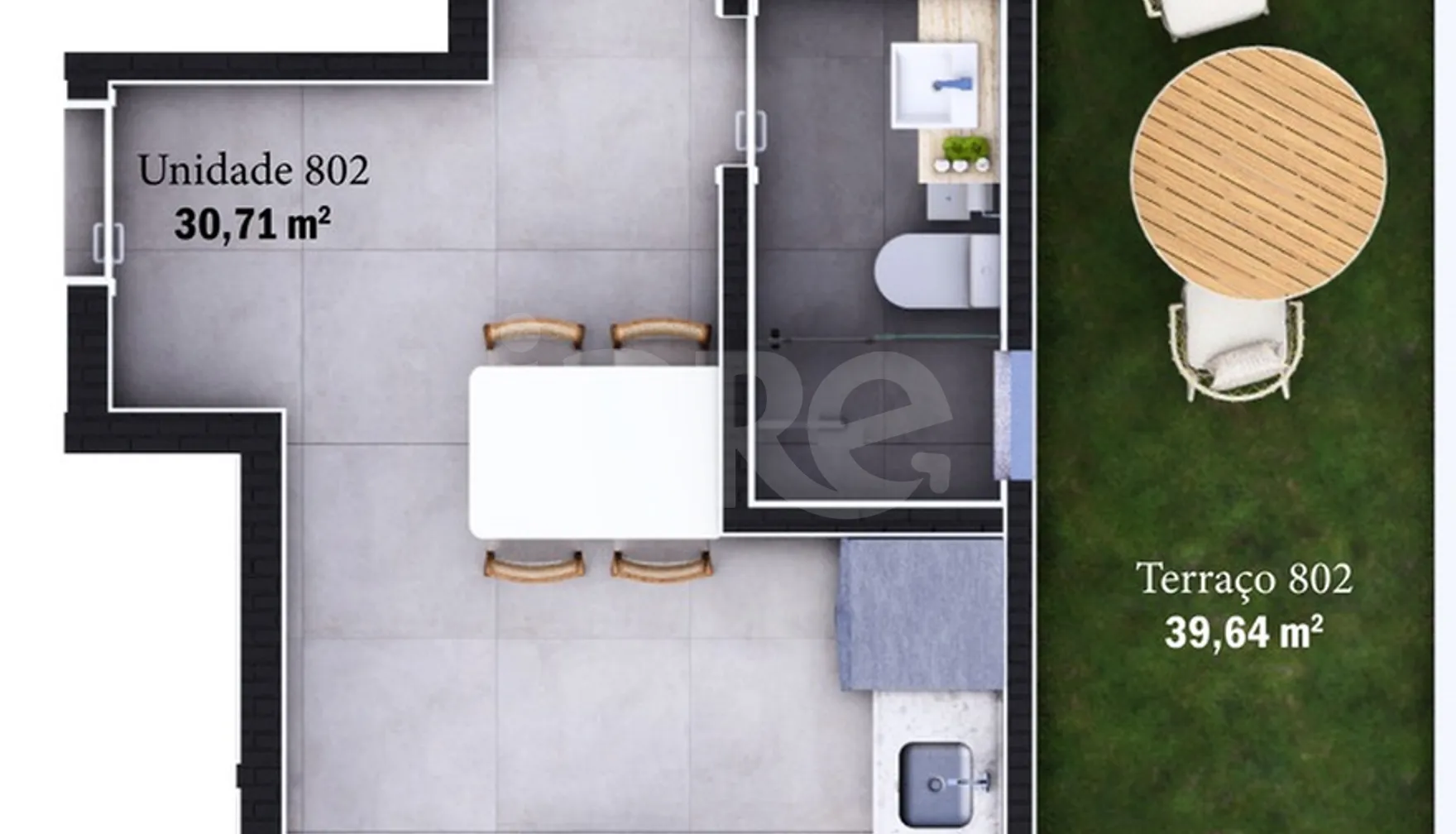 Planta — Cobertura Horizontal 70,35 m²