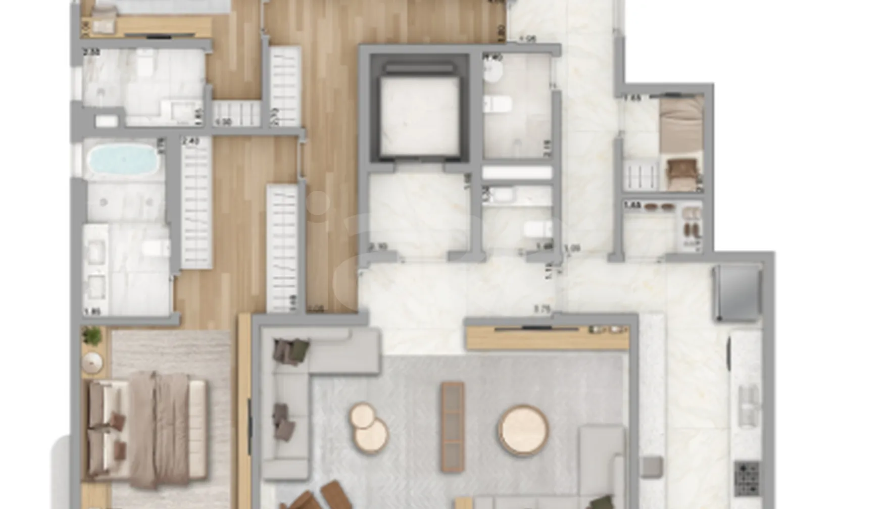 Planta — Apartamento 280,75 m²