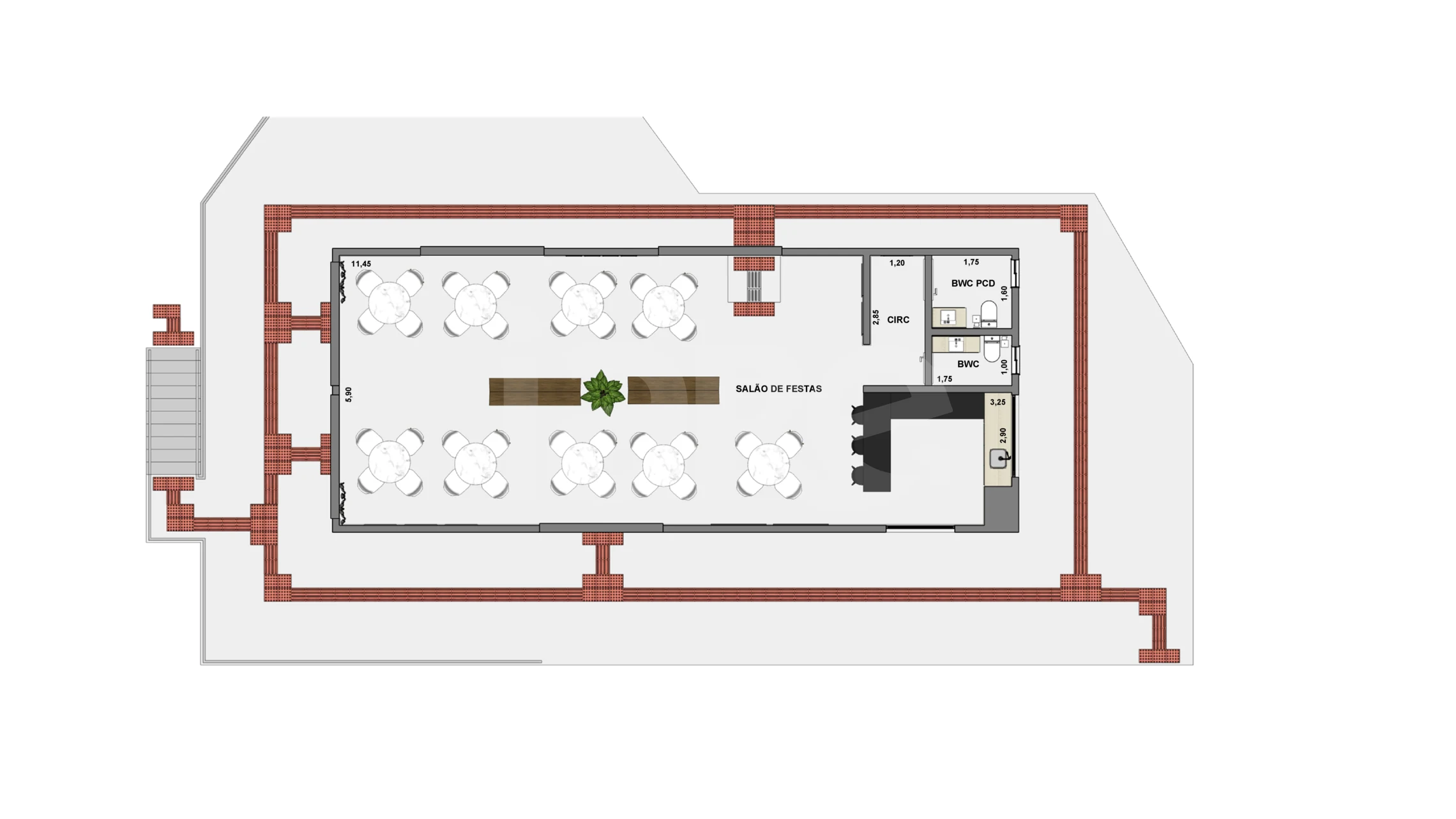 Planta — Pavimento lazer 2