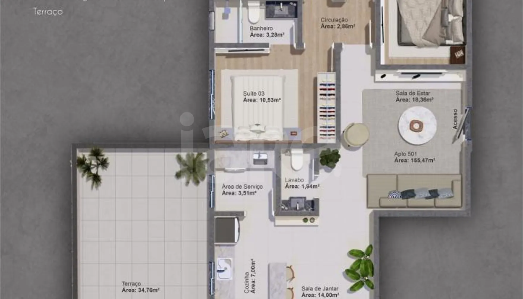 Planta — Garden 155,47 m²