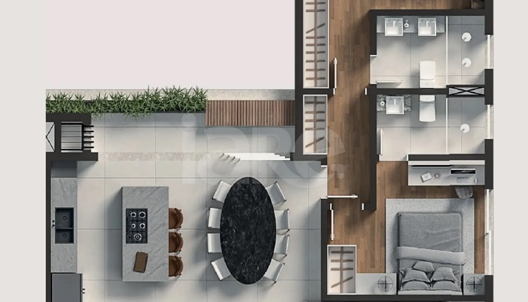 Planta — Apartamento 106 m²