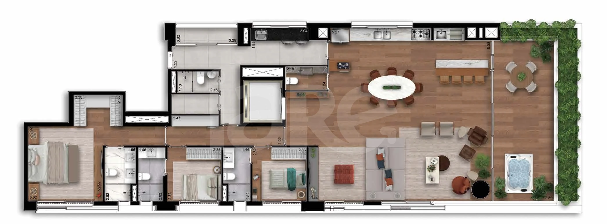 Planta — Garden 224,4 m²