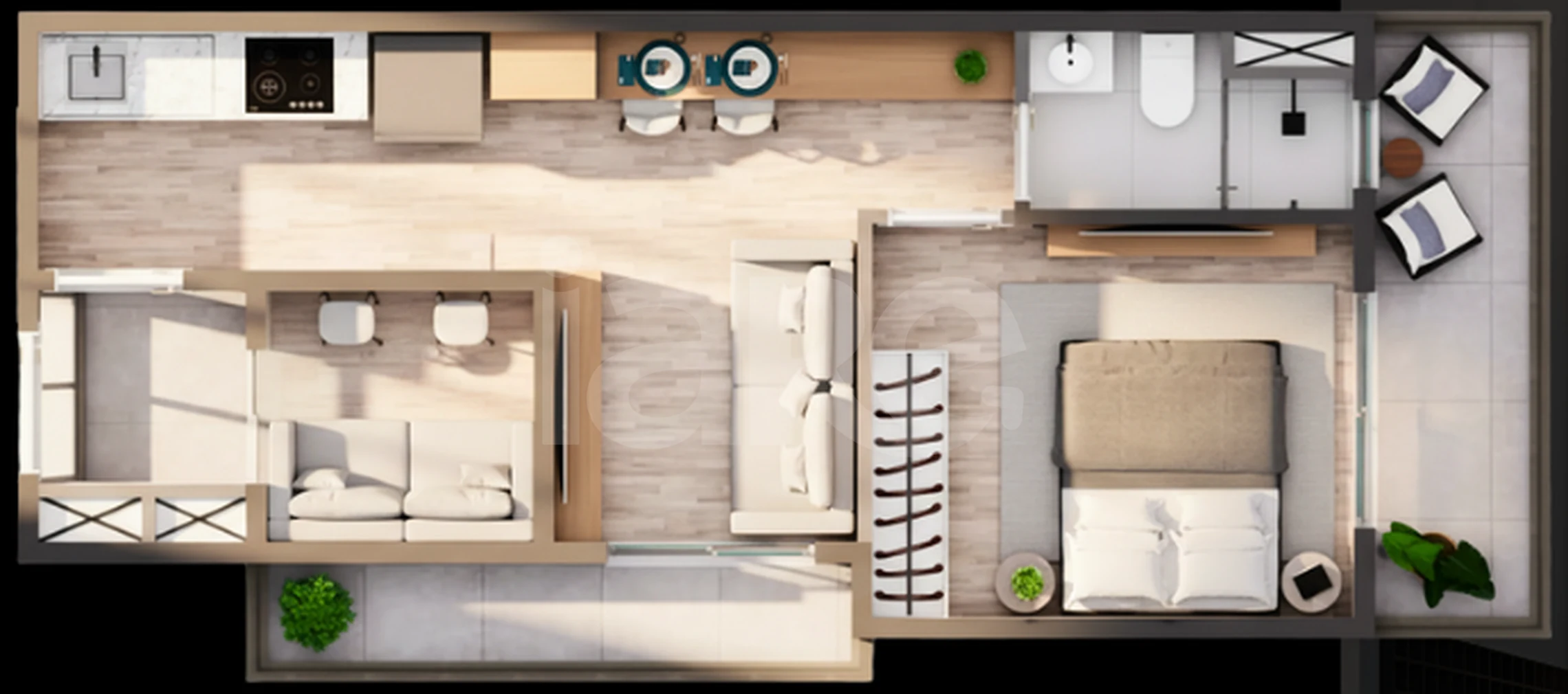 Planta — Apartamento 32,78 m²