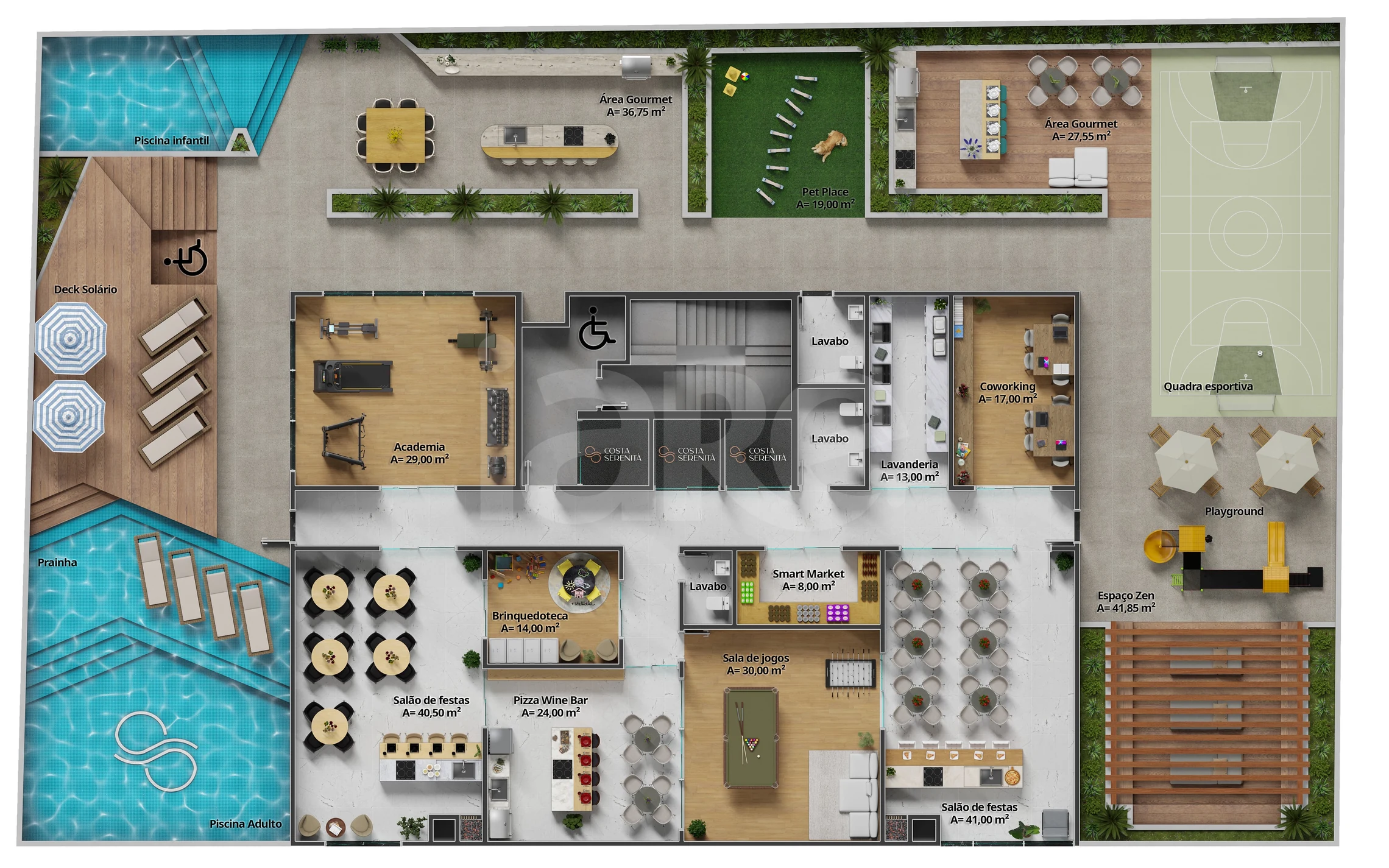 Planta — Pavimento lazer