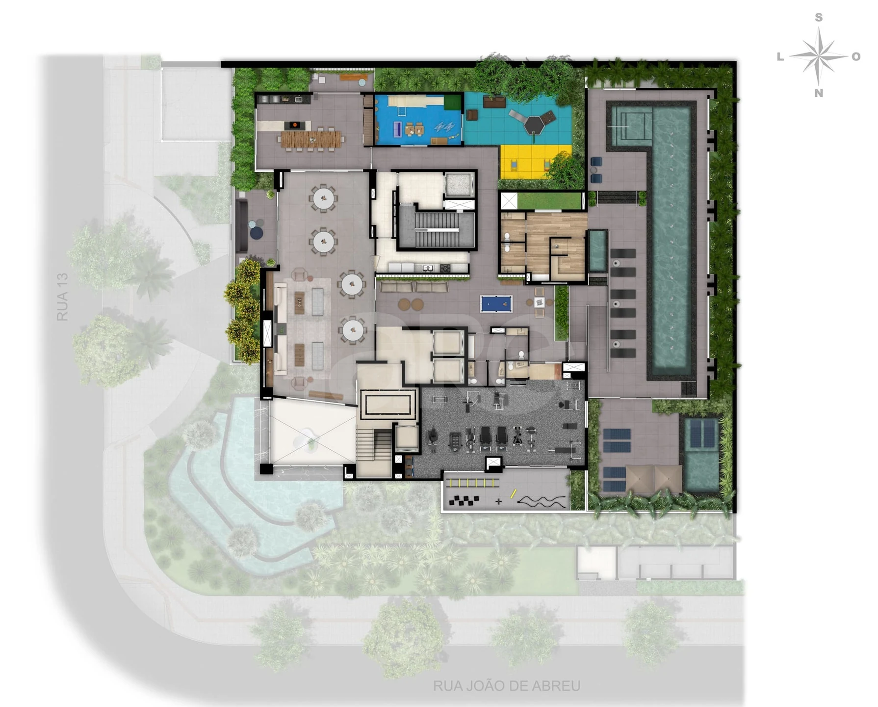 Planta — Pavimento lazer