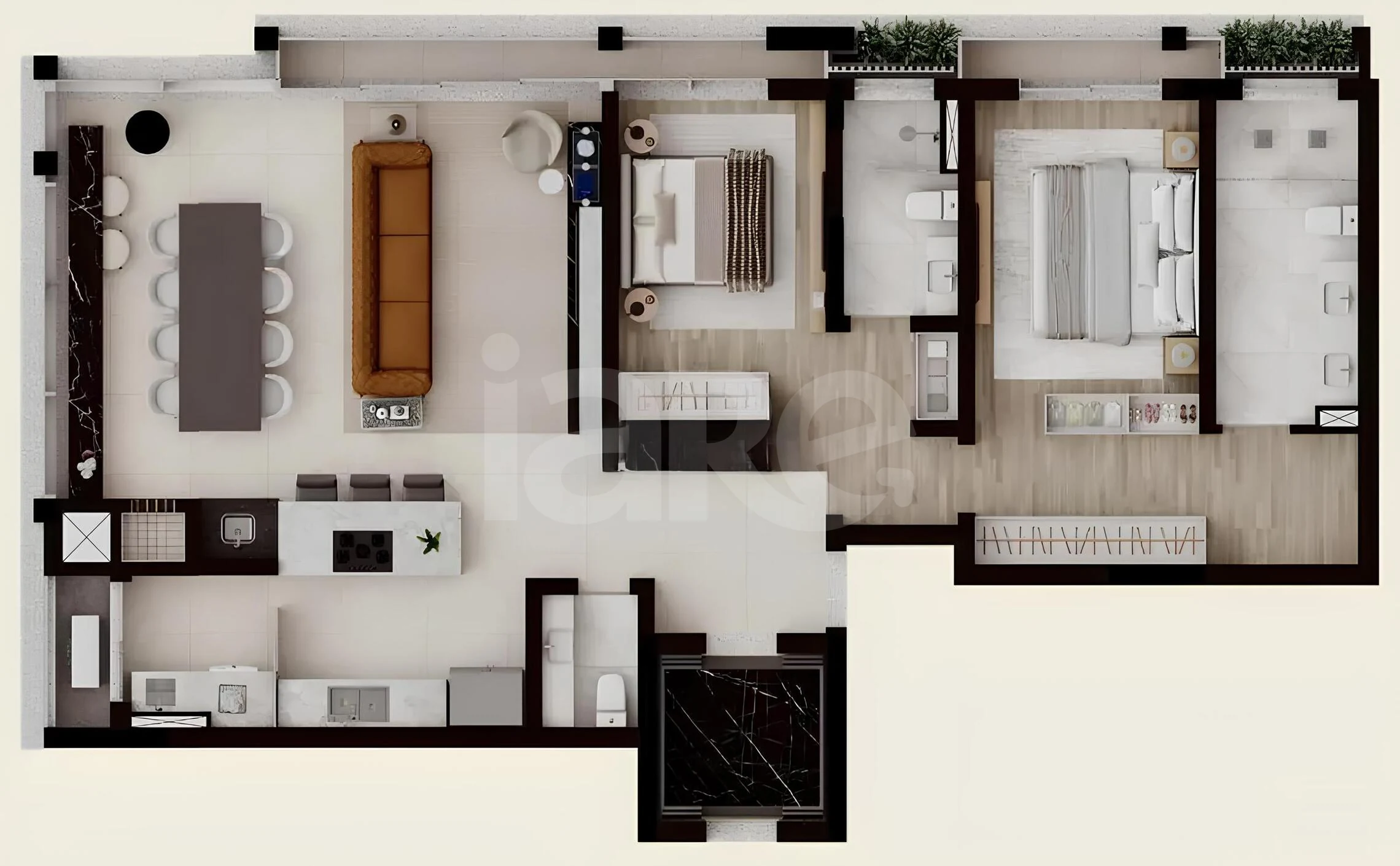 Planta — Apartamento 129,05 m²