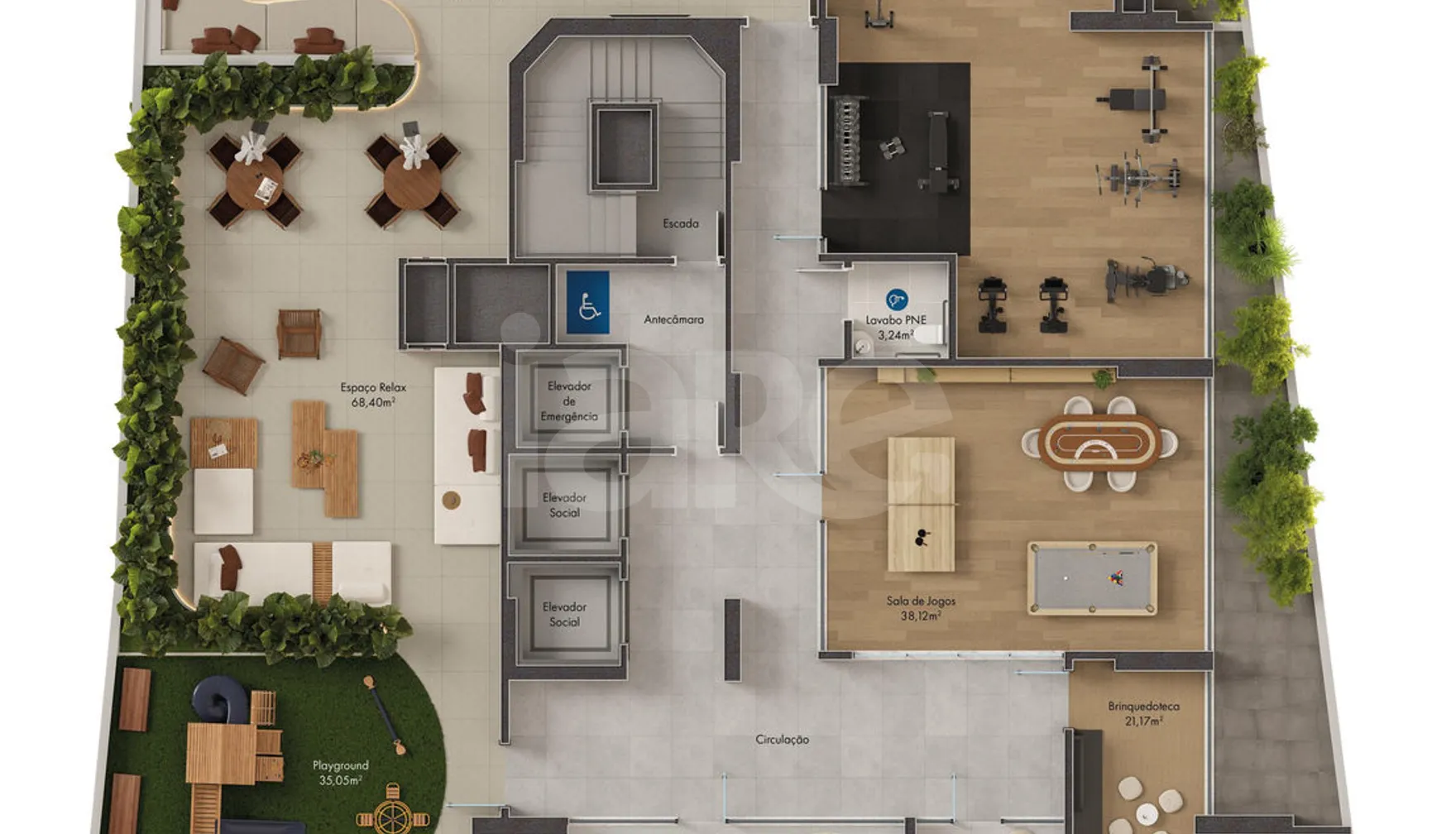 Planta — Pavimento lazer