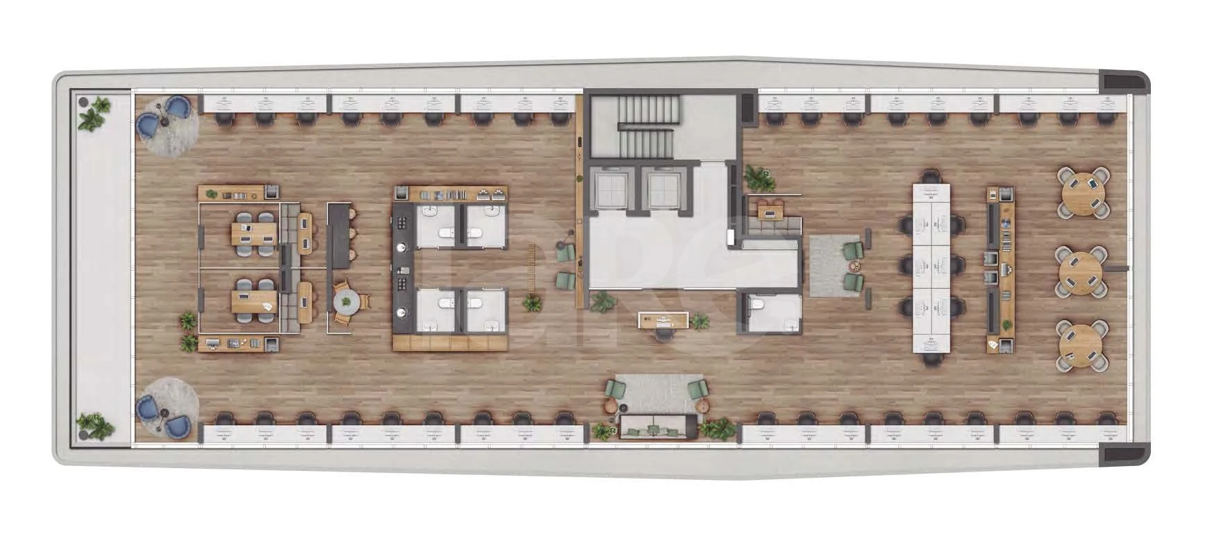 Planta — Sala com Área Ext. 498,95 m²