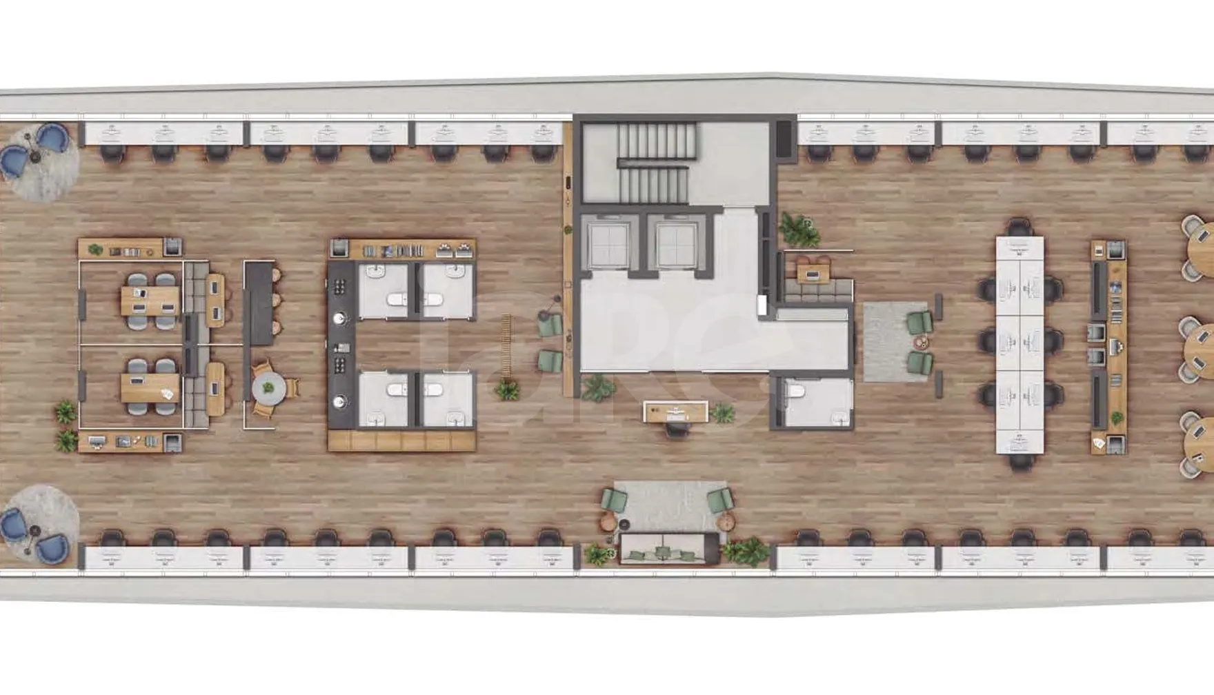 Planta — Sala com Área Ext. 498,95 m²
