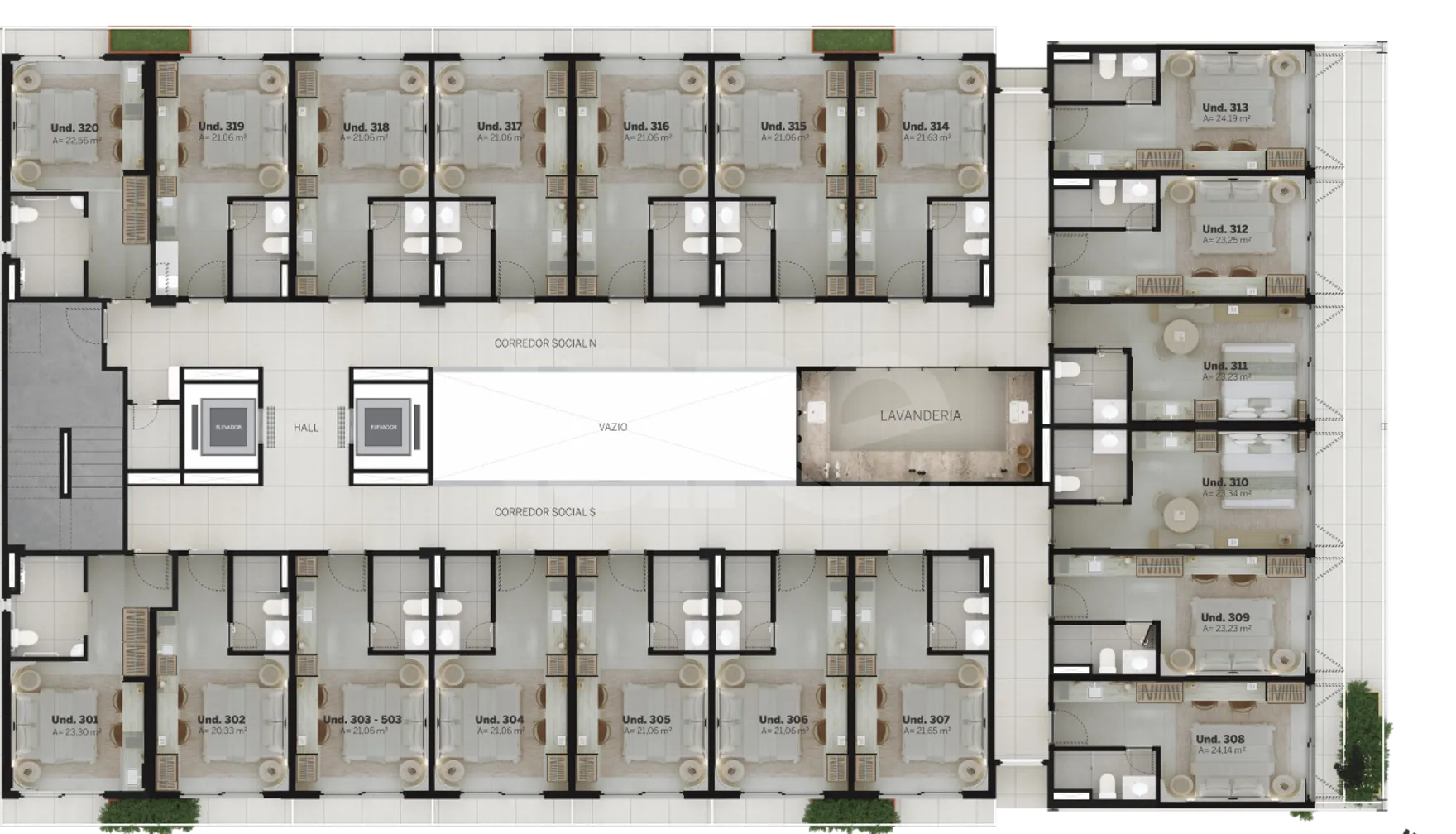 Planta — Pavimento 3