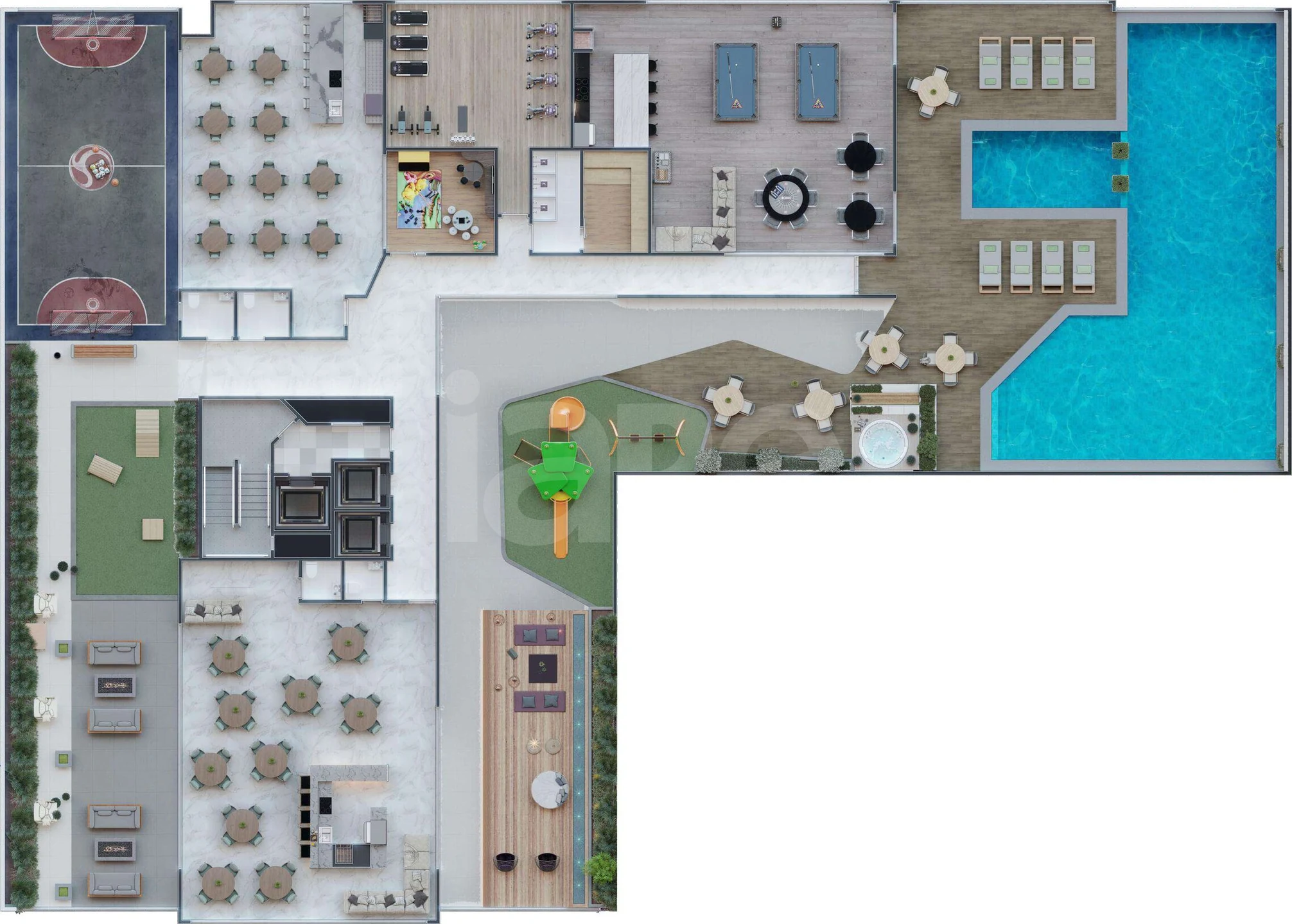 Planta — Pavimento lazer