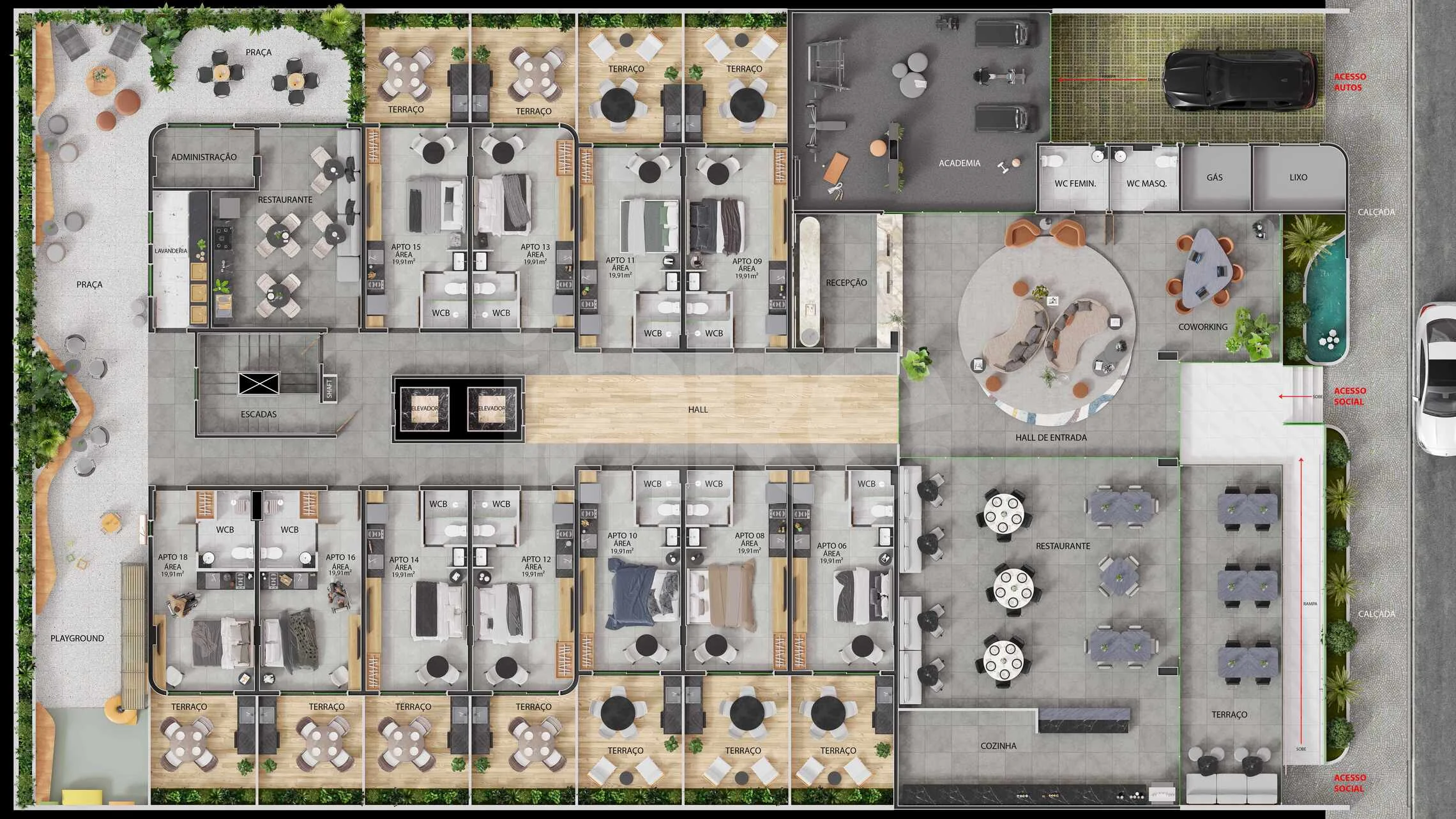 Planta — Pavimento térreo