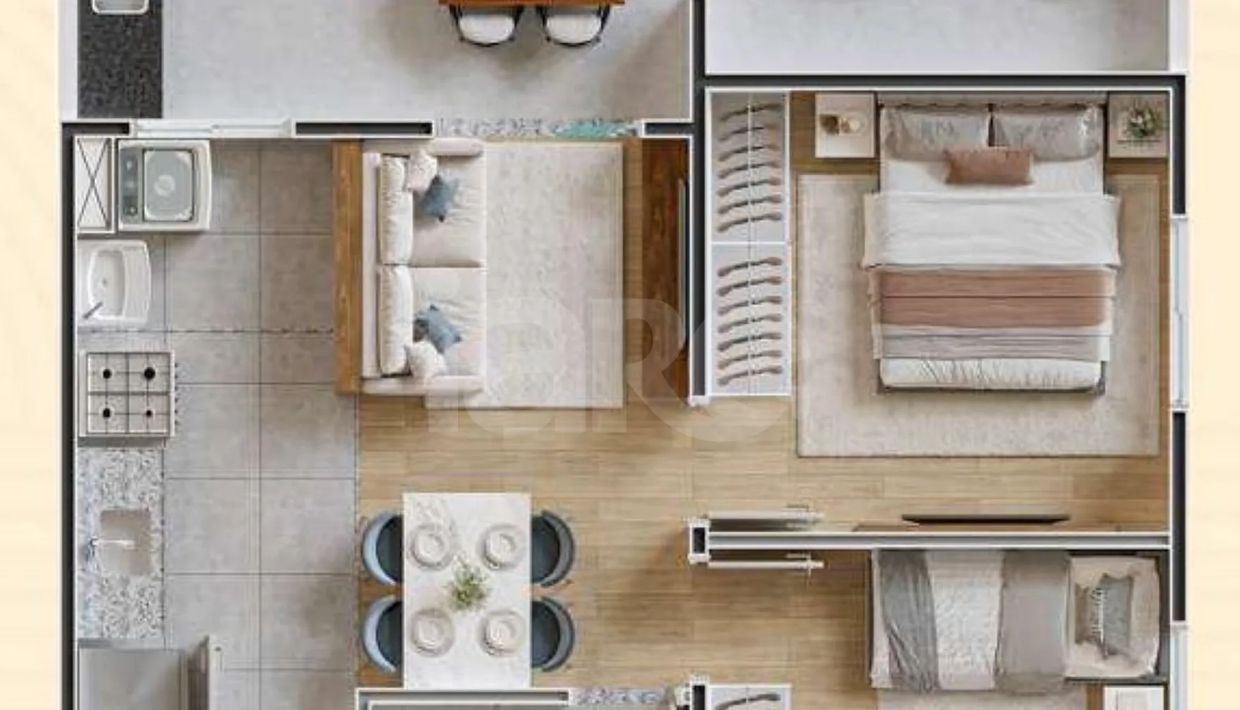 Planta — Garden 47,02 m²