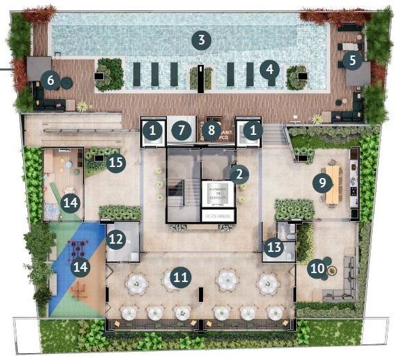 Planta — Pavimento lazer 1